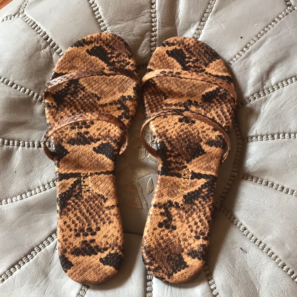 Tkees Gemma Coco Snake flat sandals